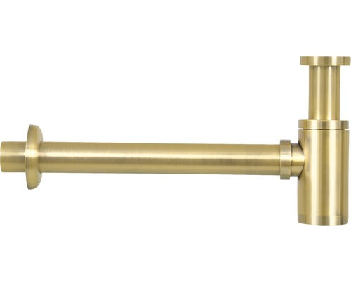 Sifon design pentru lavoar 1 1/4" auriu mat