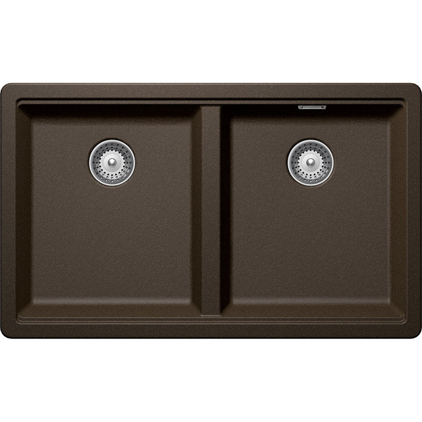 Chiuveta granit Schock Greenwich N-200 Bronze Cristadur 750 x 455 mm, adancime cuva 200 mm, montare sub blat