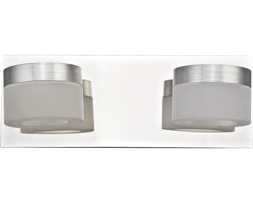 Aplica cu LED integrat Kynosural 2x6,5W 630 lumeni, pentru baie IP44, crom
