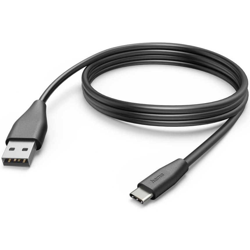 Cablu date/incarcare Hama, USB A-C, 3m, Negru