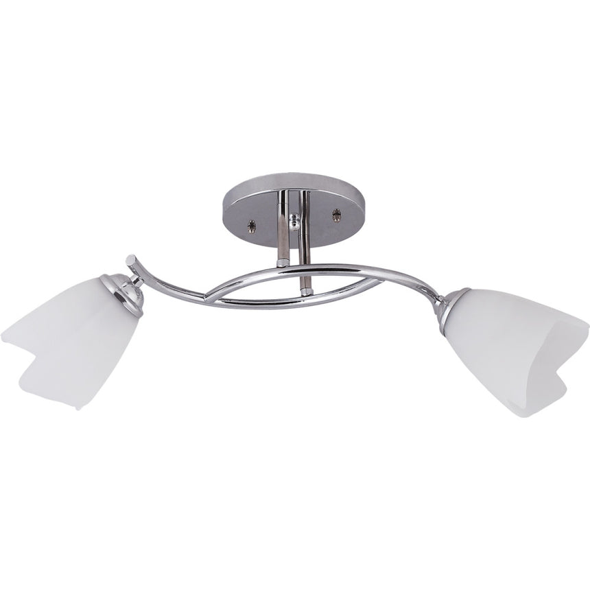 Lustra Silvia crom+alb 60W 2xE27 ERSTE EL0023784
