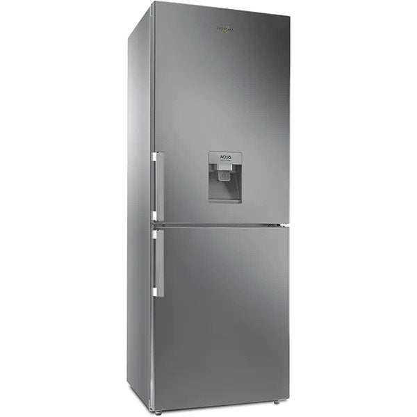 Combina frigorifica Whirlpool WB70I931XAQUA, 439l, Total No Frost, 6th Sense, Active 0, Dozator de apa, Clasa F, H 195.5 cm, Inox anti-amprenta