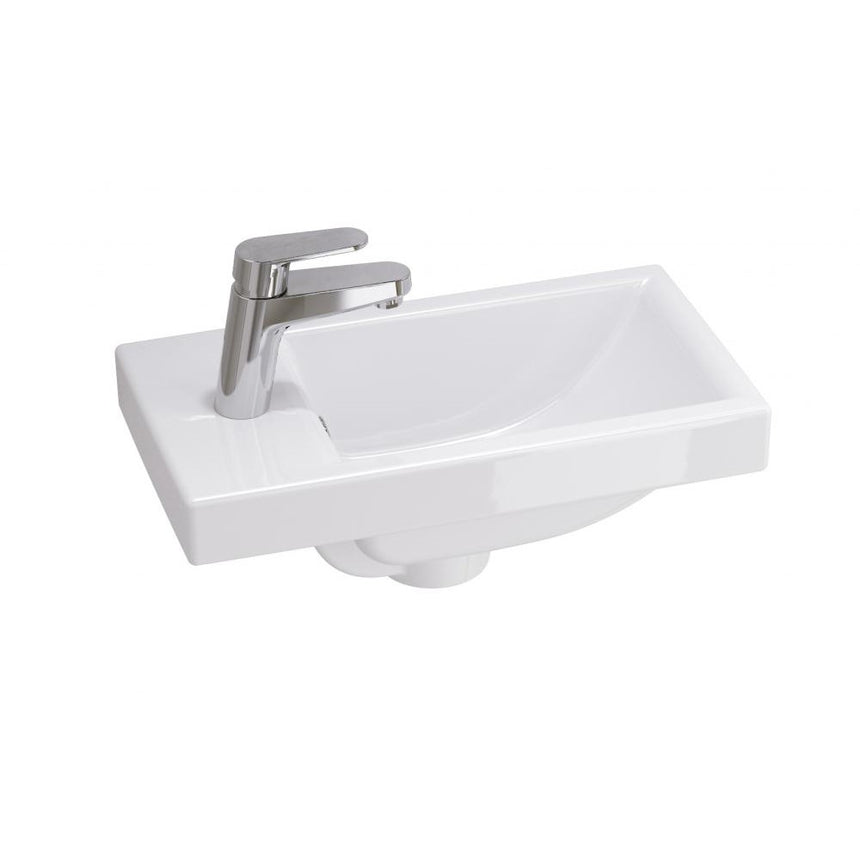 Lavoar baie mic alb lucios 40 cm pentru mobilier Como 40 Cersanit
