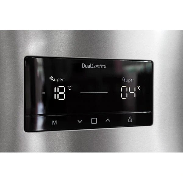 Combina frigorifica SHARP SJ-BA10DHXLF-EU, AdvancedNoFrost, 331 l, H 186 cm, Clasa A+, Gri