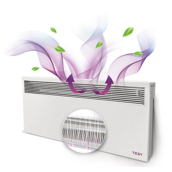 Convector Electric de Perete TESY CN 051 300 EI CLOUD AS W, 3000W, Termostat Reglabil, Alb