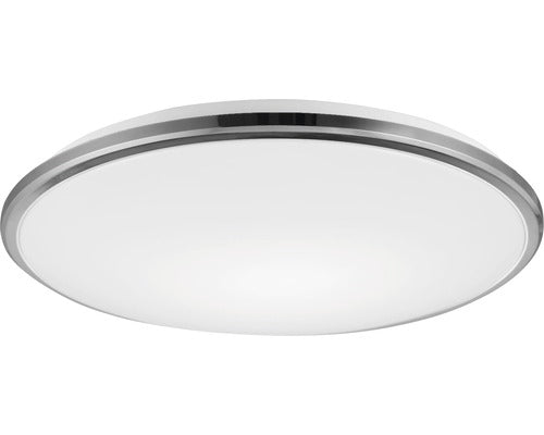 Plafoniera cu LED integrat Silver 24W 2160 lumeni, pentru baie IP44, crom, lumina neutra
