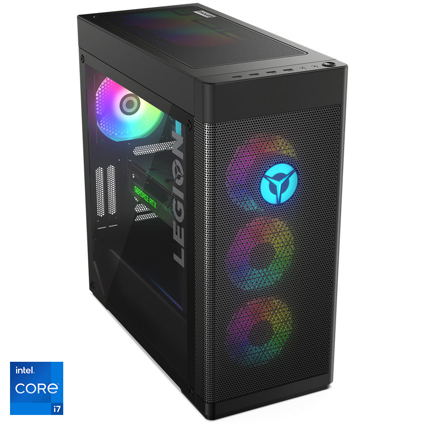 Sistem Gaming Lenovo Legion T7 34IAZ7 cu procesor Intel® Core™ i7-12700KF pana 5.00 GHz, Alder Lake, 32GB UDIMM ARMOR DDR5-4800, 2TB SSD M.2 2280 PCIe 4.0x4 NVMe, NVIDIA GeForce RTX 3070 Ti 8GB GDDR6X, No OS