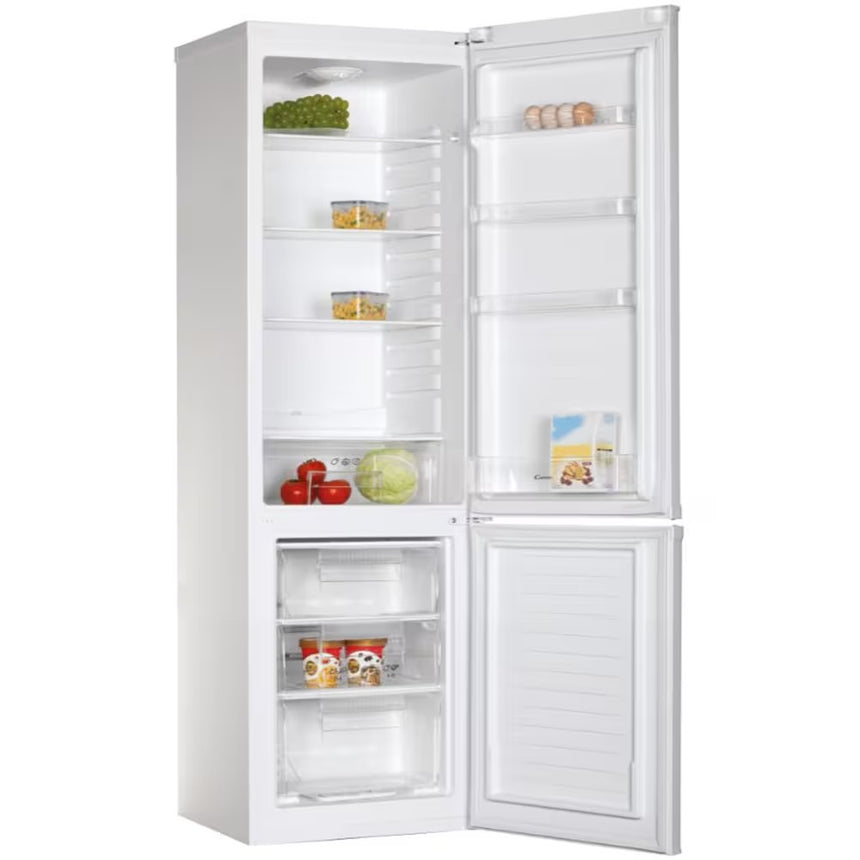 Combina frigorifica Candy CCG1S 518EW, 252 l, Super Freezing, Rafturi din sticla, Usi reversibile, Clasa E, H 180 cm, Alb