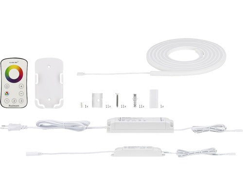 Banda LED MaxLED Flow 3m 27W, lumina RGB, protectie la umiditate IP67, include telecomanda & alimentator