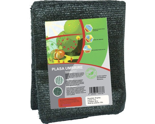 Plasa De Umbrire Ambalata 2x20 M 55g/mp Grad De Umbrire 75%