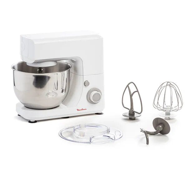 Robot de bucatarie Moulinex MasterChef Essential QA150110, 800 W, 6 viteze + Puls, Bol 4.8 l, Alb