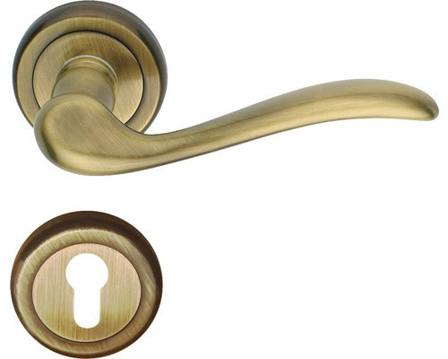 Manere Cu Rozeta Usa Interior Verofer Tolosa, Pentru Cilindru, Bronz Grafiat