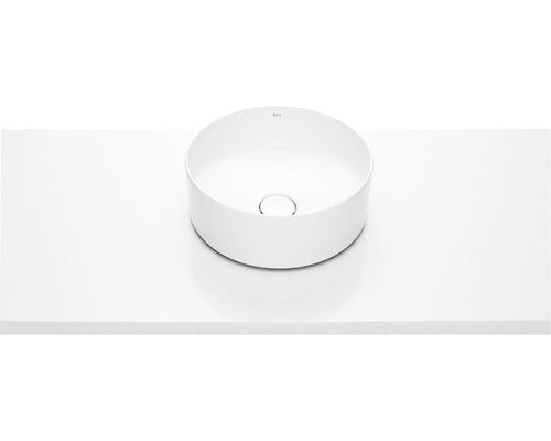 Lavoar pe Blat, Roca Inspira Round, 37x37 cm, Alb