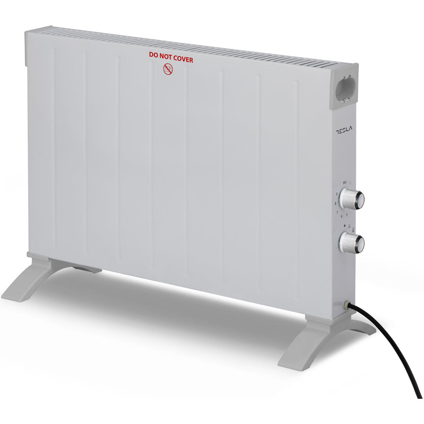 Convector electric Tesla PC250WH, 2500W, termostat reglabil, protectie supraincalzire, IP20, Alb