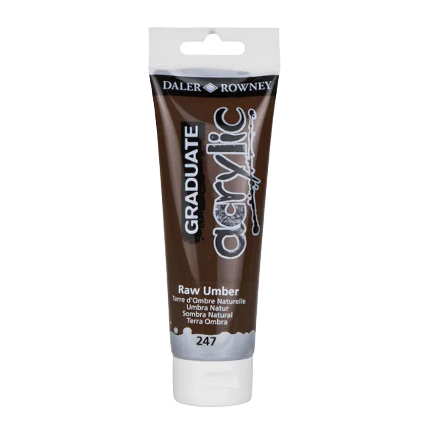 Culoare acrilica Graduate Daler Rowney - Raw Umber - 120 ml