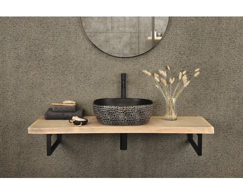 Lavoar Snake Duo, Montaj pe Blat, 41,5x40 cm, Negru/Auriu