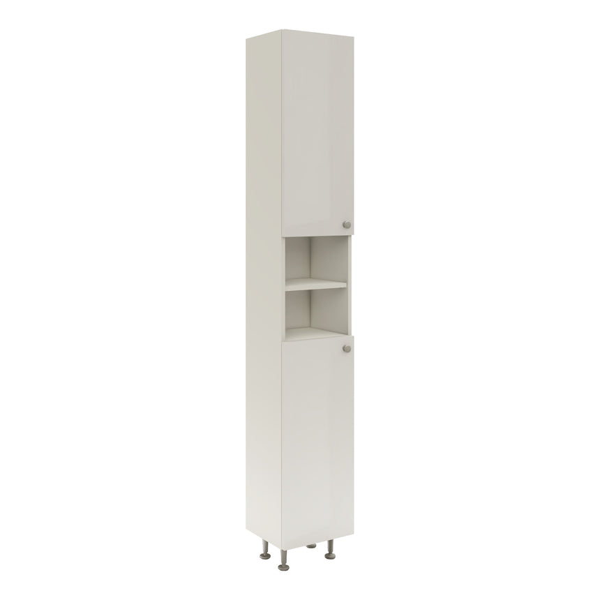 Soldat Baie haaus Zaria, 2 Usi, Alb lucios/Alb, MDF, L 30 x l 27 x H 190 cm