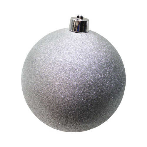 Glob de Craciun, argintiu cu sclipici, Ø 30 cm