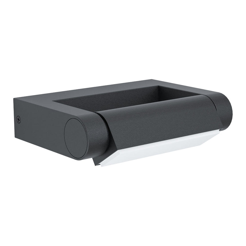 Aplica exterior reglabila, BRIANZA, EGLO, LED, 4.8W, 450 lm, lumina calda, aluminiu turnat, negru, 20 x 5 x 14 cm, IP44