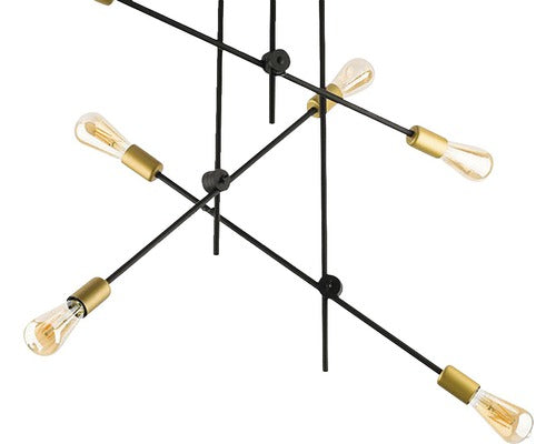 Lustra Axis E27 Max. 6x60w, 73x74 Cm, Negru/bronz