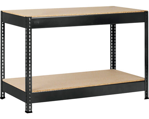 Raft Metalic Cu 2 Polite Din Lemn Schulte 870x600x1300 Mm Max. 250 Kg/polita, Montaj Rapid Cu Cleme