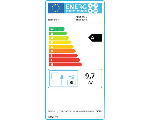 Semineu Pe Lemne Cu Bolta Blist B10 Eco Negru 9,7 Kw 99x39x46,5 Cm