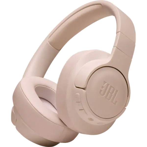 Casti JBL Tune 710BT, Bluetooth, Over-ear, Microfon, Crem