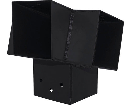 Conector Grinzi Lemn Suki 90x90 Mm, Unghi 105°, Otel Zincat Negru