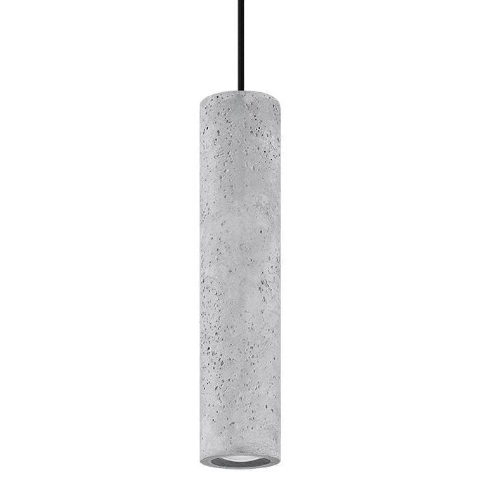 Lampa suspendata Luvo gri beton 1 bec tub industrial de interior