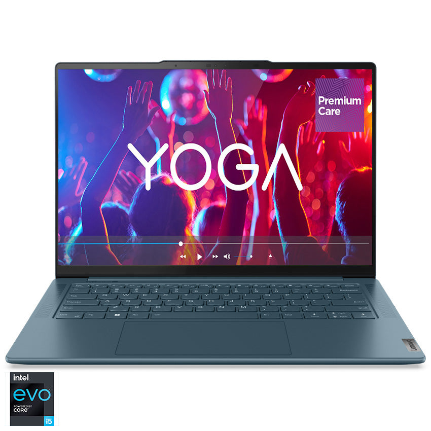 Laptop ultraportabil Lenovo Yoga Pro 7 14IRH8 cu procesor Intel® Core™ i5-13500H pana la 4.7 GHz, 14.5", 2.5K, IPS, 32GB, 1TB SSD, Intel® Iris® Xe Graphics , Windows 11 Home, Tidal Teal, 3y on-site Premium Care