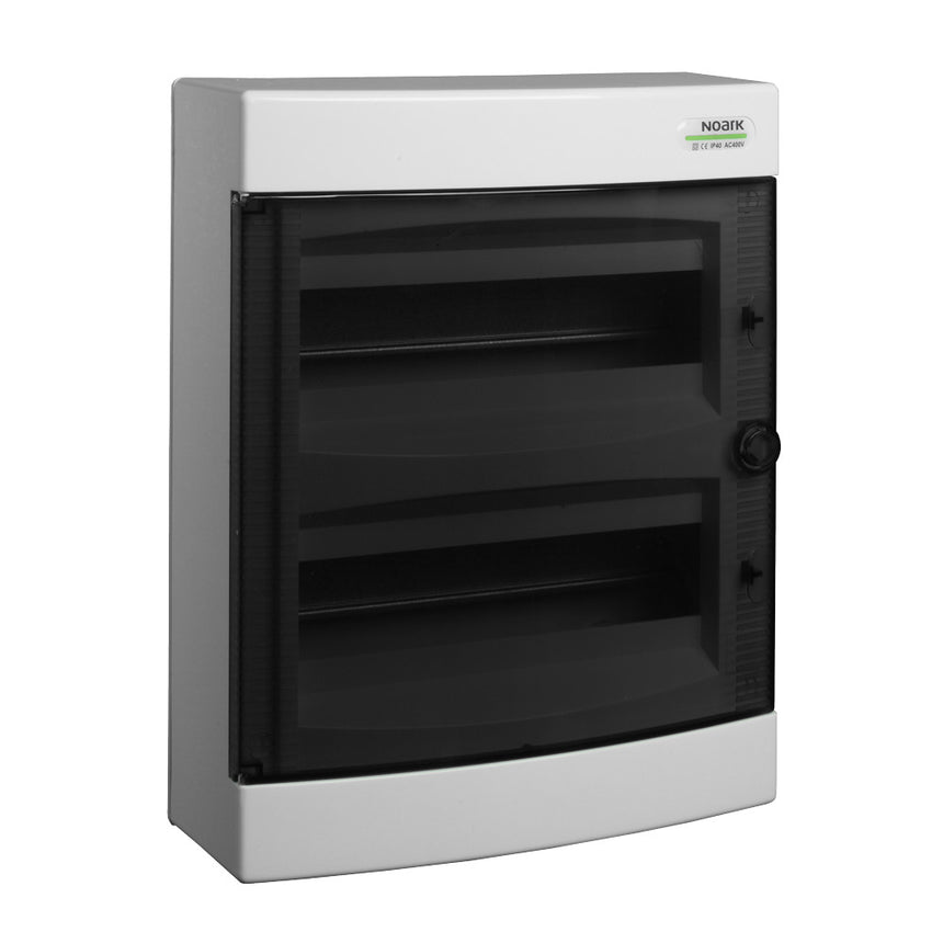 Cofret de distributie din plastic/Montare Aparenta/Usa transparenta/IP40/2 Randuri/2X18 Module