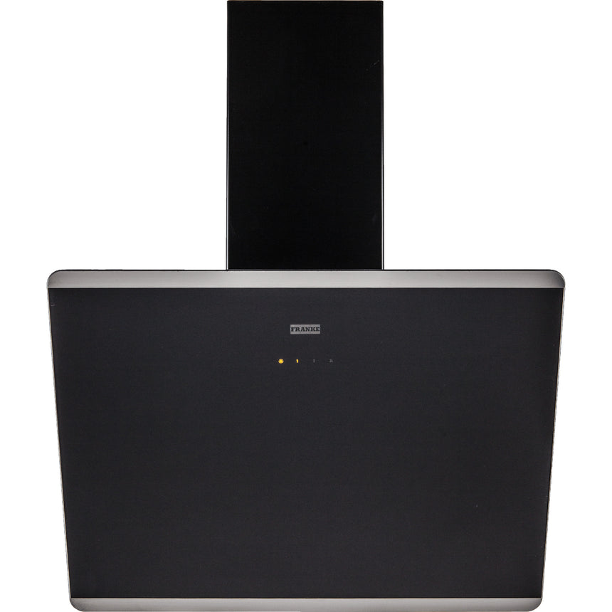 Hota incorporabila decorativa Franke FPJ 615 V BK/SS, Putere de absorbtie 730 mc/h, 1 motor, 3 viteze, 60 cm, Sticla neagra