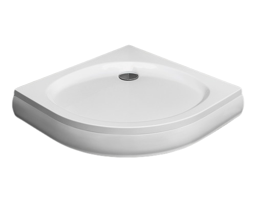 Cadita de dus semirotunda Radaway Patmos A 100x100x16 cm acril alb montaj cu panou 4S11155-03