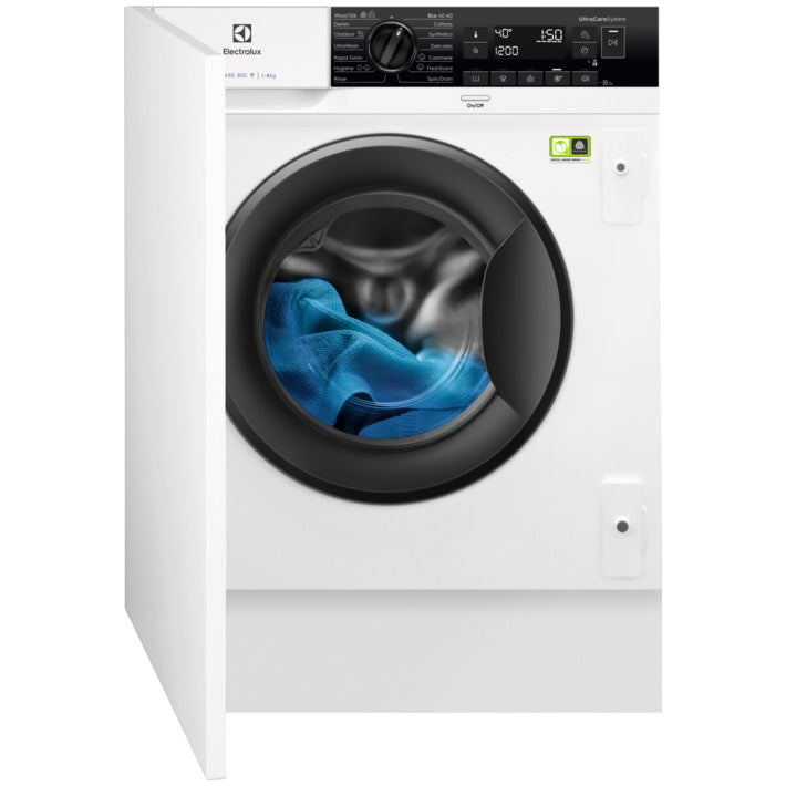 Masina de spalat rufe incorporabila Electrolux EW8F348SCI, 8 kg, 1400 rpm, Motor Inverter MagnetPermanent, Clasa A, Wi-FI, SteamCare, Display LED