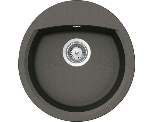 Chiuveta Bucatarie Rotunda Schock Manhattan R-150 47x49 Cm Cristalite Asphalt