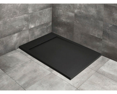 Cadita de Dus Dreptunghiulara Radaway Teos F HTF12090-54, 90x120x4 cm, Negru