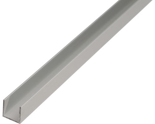 Profil Aluminiu Tip U Alberts 15x15x15x1 Mm, Lungime 2m, Argintiu, Eloxat