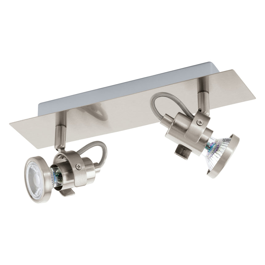 Aplica EGLO Tukon 94145, 2x3W GU10-LED, 2x240lm, 3000K, nichel mat