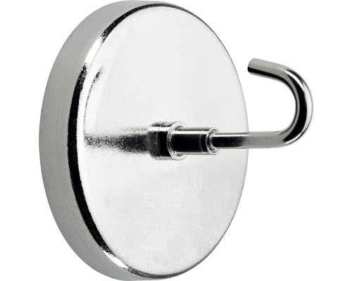 Cuier Baie Magnetic Cu 1 Carlig Hettich Ø50mm, Otel Nichelat