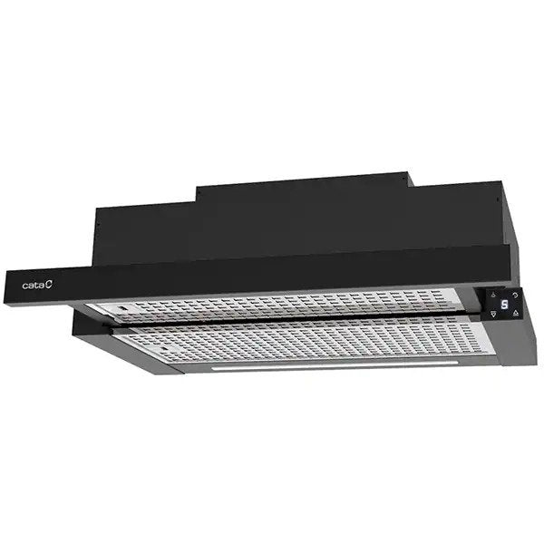 Hota incorporabila telescopica CATA TFH 6630 BK, 1 motor, 605 m3/h, L 60 cm, Negru