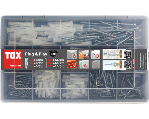 Set Dibluri Si Suruburi Tox Plug & Play, 320 Piese