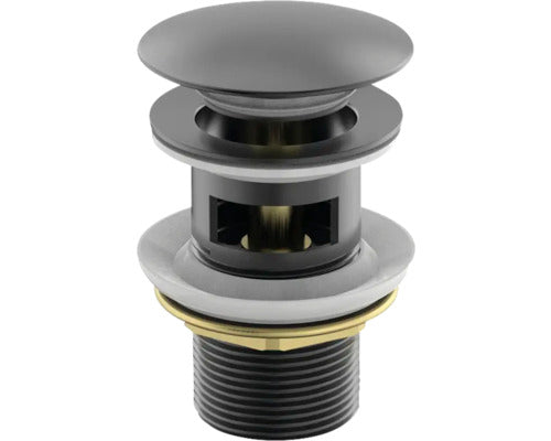 Ventil Jungborn Push-open 1 1/4", Pentru Lavoar Omega, Lambda Si Iota, Grafit Mat