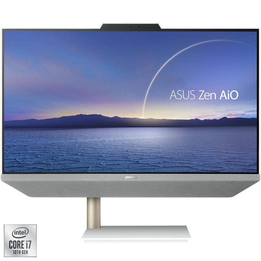 Sistem All-in-One ASUS Zen A5401WRAK cu procesor Intel® Core™ i7-10700T pana la 4.50 GHz, Comet Lake, 16GB DDR4, 1TB HDD + 256GB SSD + 256GB SSD, Intel® UHD Graphics 630, Windows 10 Home, White