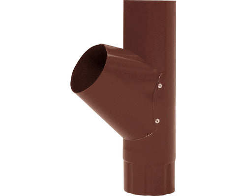 Ramificatie Y Jgheab Metalic PRECIT Ø 90 mm Rosu Oxid RAL 3009
