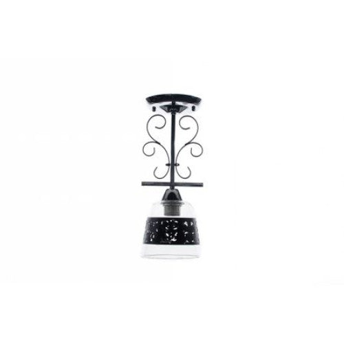 Lustra Klausen Velvet 1xE27, Crom+Negru