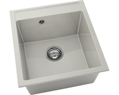Chiuveta Bucatarie Cu O Cuva Fat Avangard 224 51x46 Cm, Fara Picurator, Marmura Compozita Granit Gri
