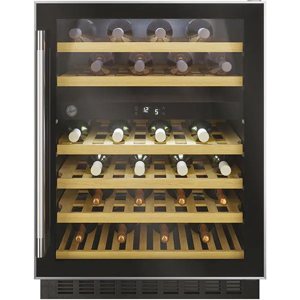 Racitor de Vinuri Incorporabil HOOVER HWCB 60/N, 46 sticle, H 82 cm, Clasa G, Wi-Fi, Negru