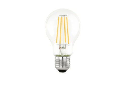 Bec Led Cu Senzor Crepuscula Eglo E27 7w 806 Lumeni, Glob Clar A60, Lumina Calda