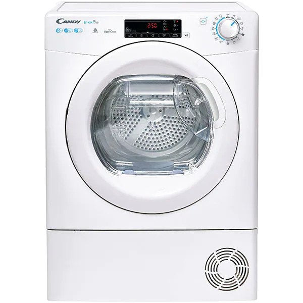 Uscator de rufe Candy CSOE H10A2TE-S, Pompa de caldura, 10 kg, Clasa E, WiFi, Easy case, Kilo detector, Alb
