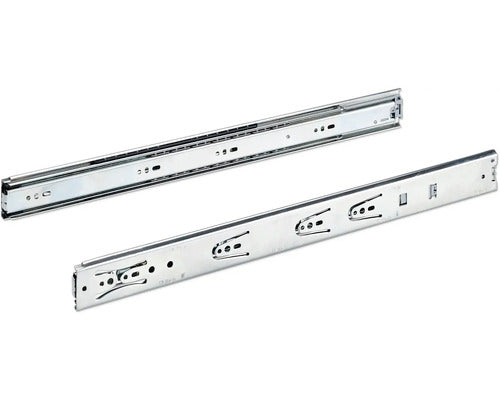 Glisiere Tip Sina Cu Bile Hettich Ka4532 500mm, Max. 35kg, Cu Amortizor, Otel Cromat, 1 Pereche